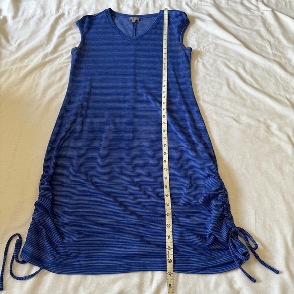 T by Talbots XS UPF 50+ Blue Stripe Dress ~ Casual Travel Outdoor - Picture 5 of 7
